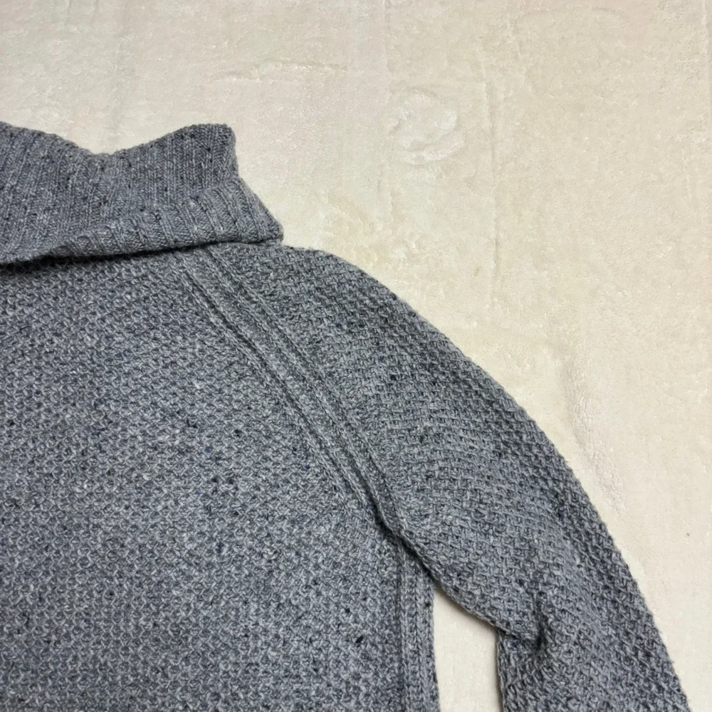 Lauren Ralph Lauren Women Turtleneck Sweater Medium Gray Speckled Cozy Winter - Picture 4 of 15